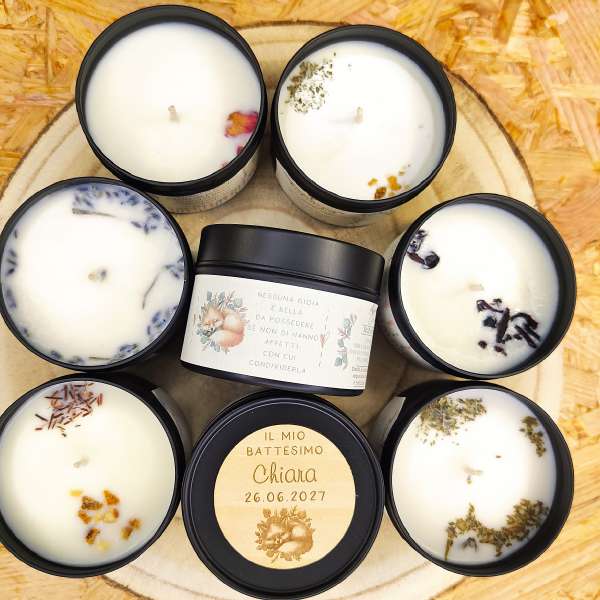 Candela artigianale profumata  b Abbraccio Naturale 09  b  linea GINA VOLPINA